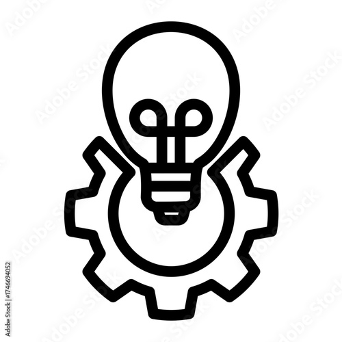 Creative Concept Development Idea icon from the Customer Development icon collection (Outline Style)