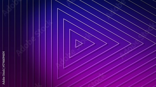 Concentric triangles that create a tunnel effect with a gradient from blue to purple.