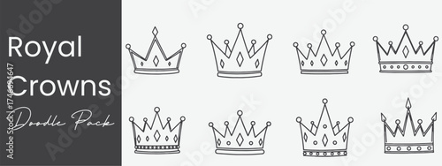 Unleash your inner monarch with these charming hand drawn crown doodles perfect for adding a touch of regal flair