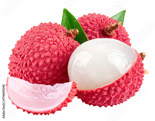 lychee isolated on white background
