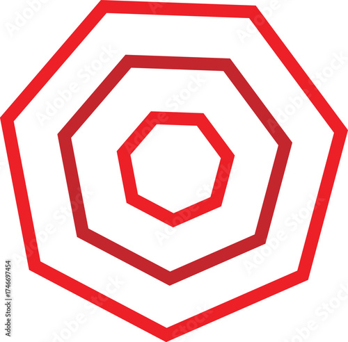 Abstract geometric shapes with color gradients and text elements