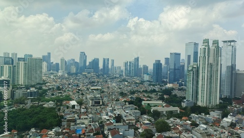 Jakarta, Indonesia – October 7, 2025: A cityscape view of Indonesia capital city Jakarta