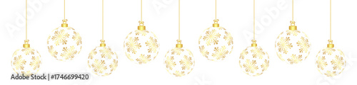Hanging golden snowflakes 