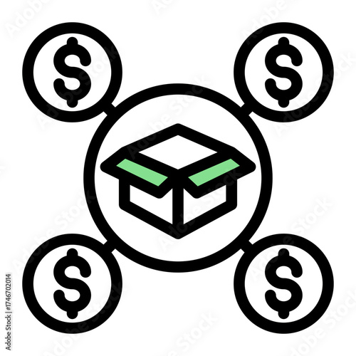 Minimum Valuable Product Delivery icon from the Customer Development icon collection (Outline Color Lineal Style)