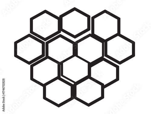 Elegant honeycomb vector icon with geometric appeal