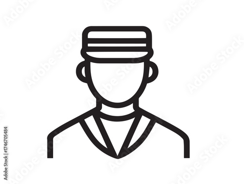 Modern hiring job symbol in sleek vector outline