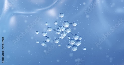 Bisphenol S rotating molecular structure, 3d model of bisphenols
