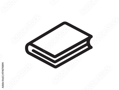 Elegant publication concept icon in refined vector outline