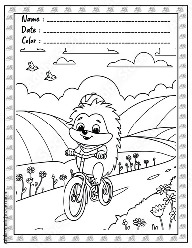 Fluffy Friends Coloring Page & Book for Adults and Kid. High resolution (300 DPI), Ready to print on standard 8.5x11-(A4) inch paper With (No Bleed), Black and White. Vector illustration