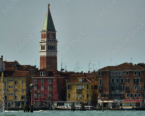 Venice cityscape with Campanile di San Marco.
