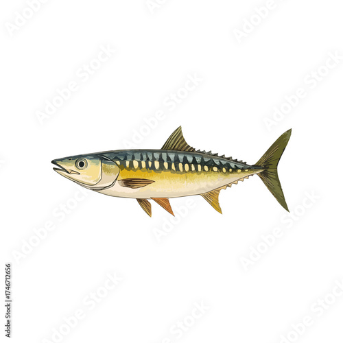 mackerel hand drawn illustration