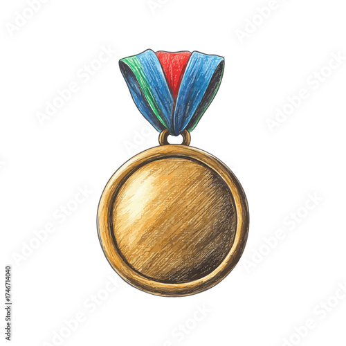 medal hand drawn illustration