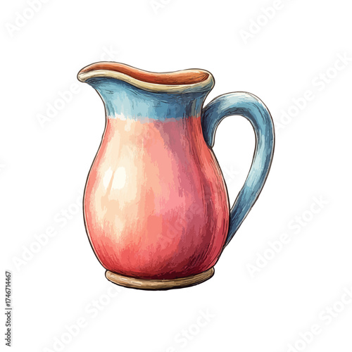 mily pitcher hand drawn illustration