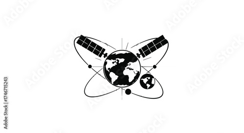 Global satellite network connecting the world with advanced communication technology