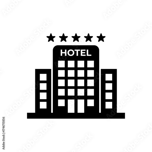 Hotel five star rating luxury icon sign design vector
