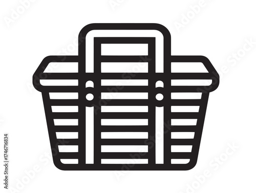 Minimalist picnic table symbol in modern stylish vector format