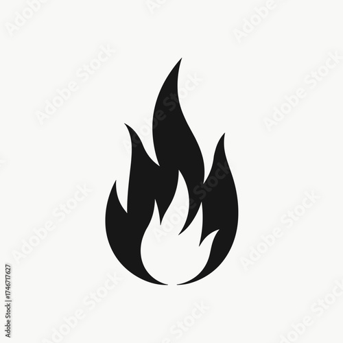 Fiery flames on stark white backdrop illustrate burning element. Fiery flames represent intense heat and energy, providing abstract symbol of combustion and fervor.