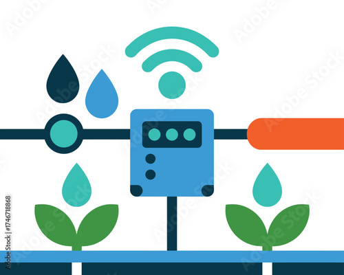 Smart irrigation system with Wi-Fi control and water conservation technology