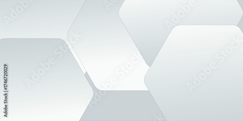 White background abstract art vector illustration with hexagon shape
