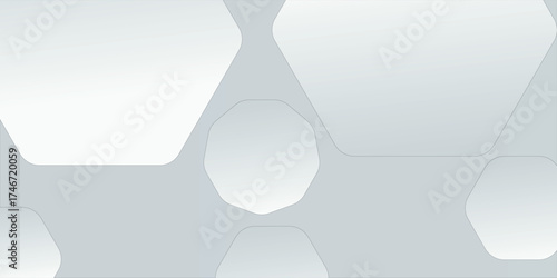 White background abstract art vector illustration with hexagon shape