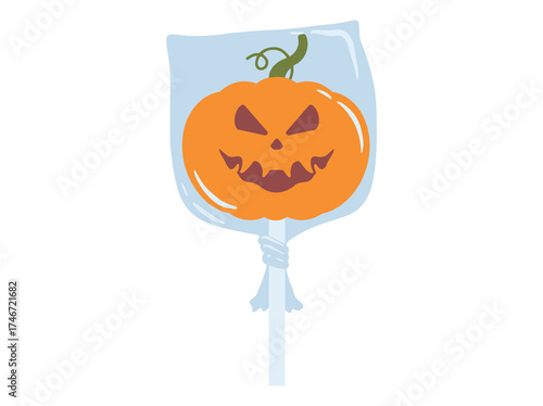 Halloween Pumpkin Gummy Candy Illustration
