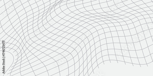 Absract llustration featuring a hexagonal mesh pattern warped into a wavy, curved form resembling DNA structure. background