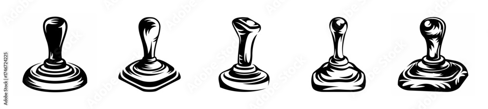 Vintage joysticks retro gaming controllers classic arcade stick images