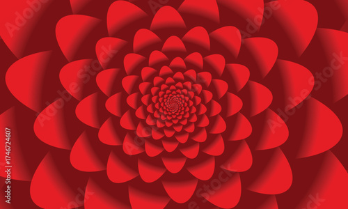 Luxury abstract red color flower background design