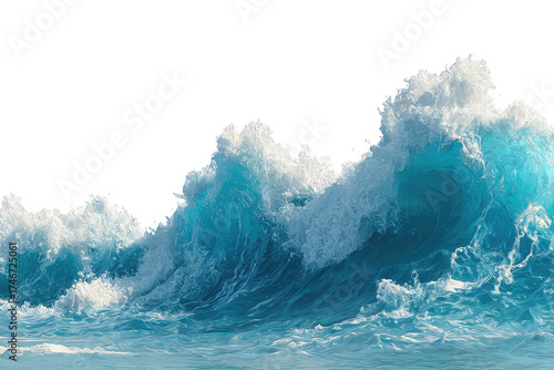 Fototapeta Naklejka Na Ścianę i Meble -  Powerful turquoise waves crashing