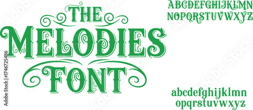 melodies font vector for unique branding invitations and creative design typography projects