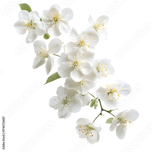 White and Transparent Musk Blossom and Flowers Concept for Design Projects