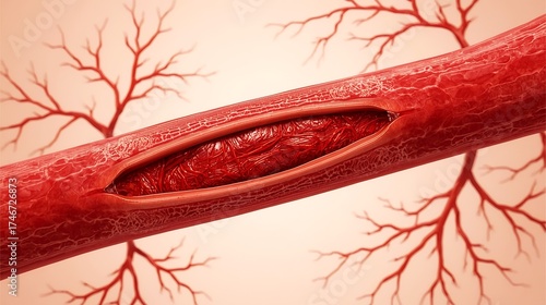 High-Res Blood Vessel Anatomy: Detailed Structural View