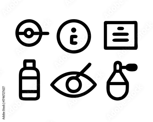 Medical and cosmetic icons for health and beauty