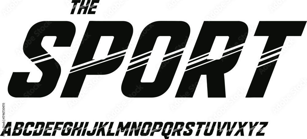 Obraz premium modern sport font vector for branding posters and athletic designs that convey energy and strength