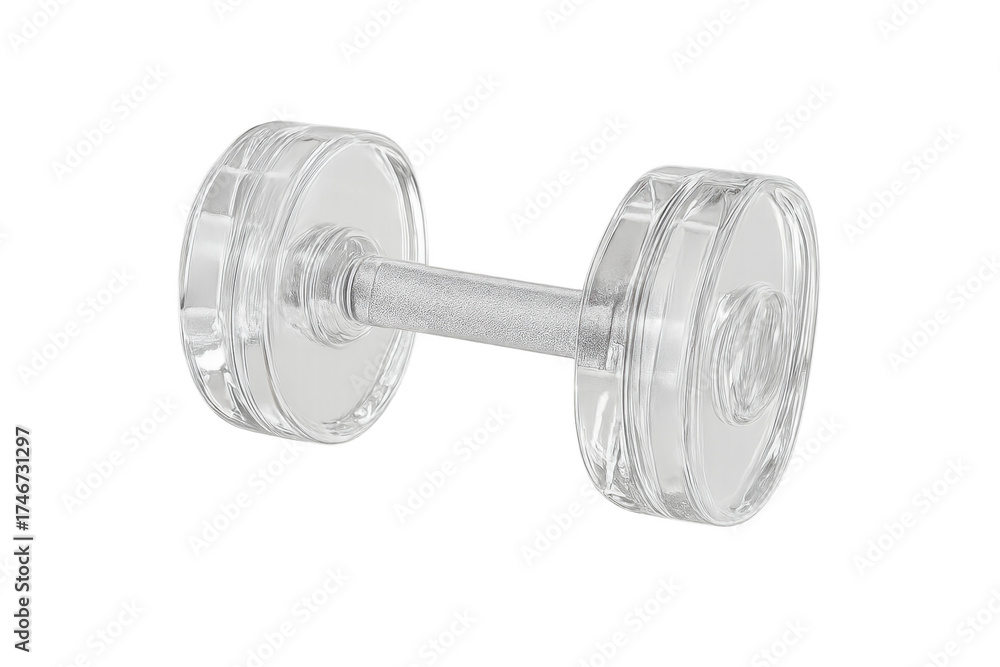 Obraz premium Glass dumbbell for fitness strength training