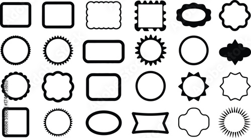 Vector art of set of decorative frames.