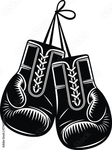 Vector art of pair of boxing gloves.
