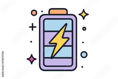 Dynamic Charging Battery Energy Status Icon