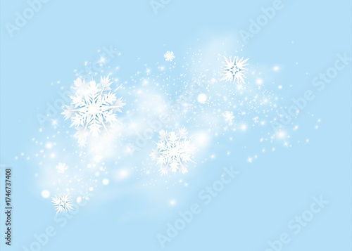 Snow and wind. White gradient decorative element on a transparent background. Christmas winter and snow with fog. Snowstorm, blizzard or swirl. Vector