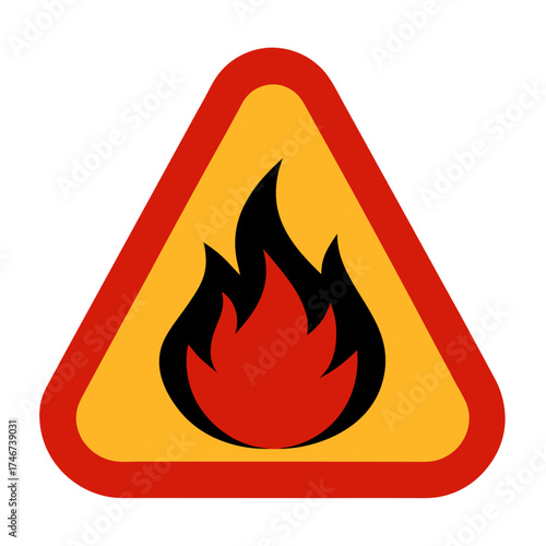 Vector of Flammable sign on white background