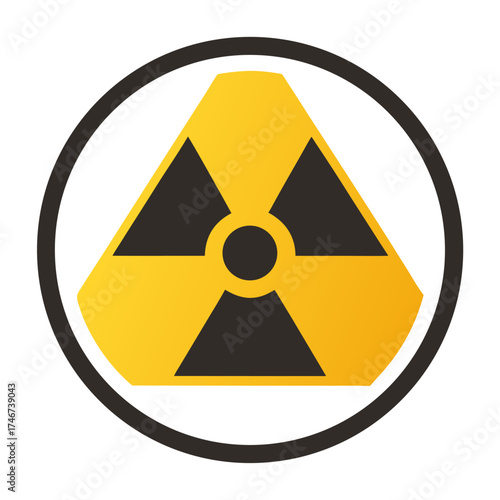 Vector of Radiation sign on white background