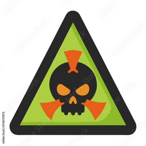 Vector of Toxic sign on white background