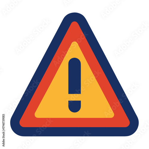 Vector of Warning sign on white background