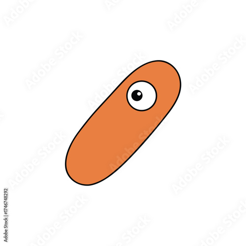 Date Fruit With Shy Eye Peeking Illustration