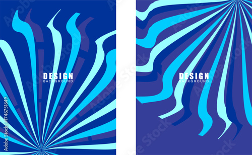 Collection of vintage retro banner backgrounds. Colorful grunge wave wallpaper. Vector illustration. Rotate party background pattern.