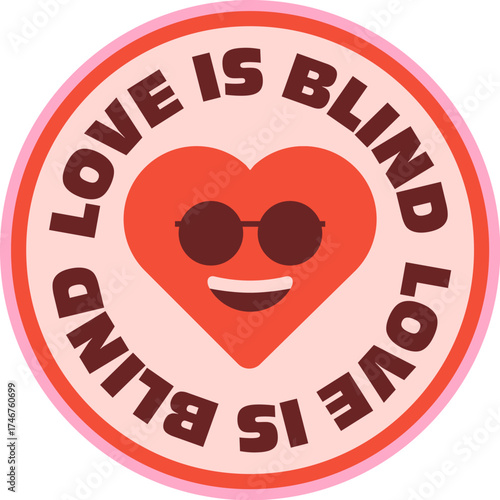 love is blind sticker. love patch