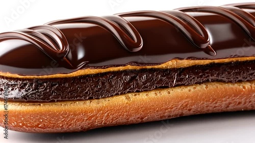 Wallpaper Mural Delicious chocolate eclair with rich frosting on a light pastry base Torontodigital.ca