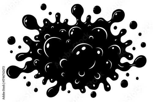 black ink splash