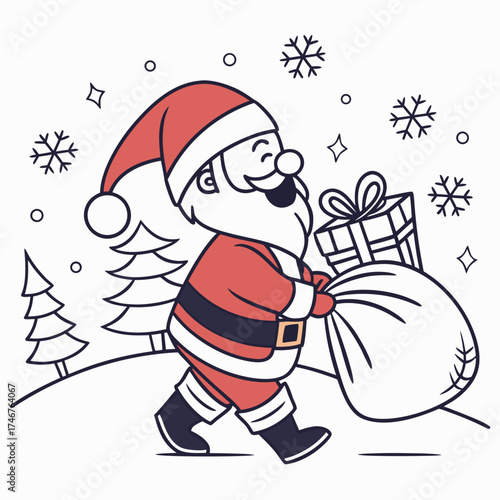 santa claus and gifts