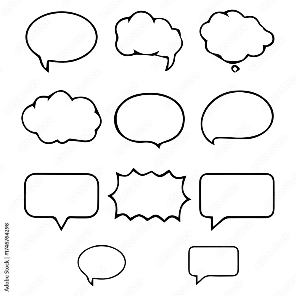 Fototapeta premium Printable Comic Strip Worksheet – French “Créer ma BD !” Speech Bubble Cutouts for Kids & Educators